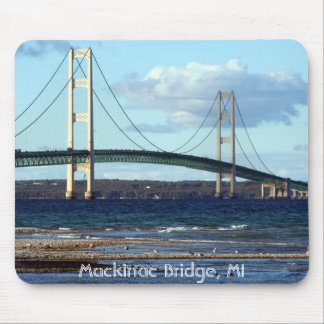 Mousepad Mackinac-Ponte-em-queda, ponte de Mackinac, MI