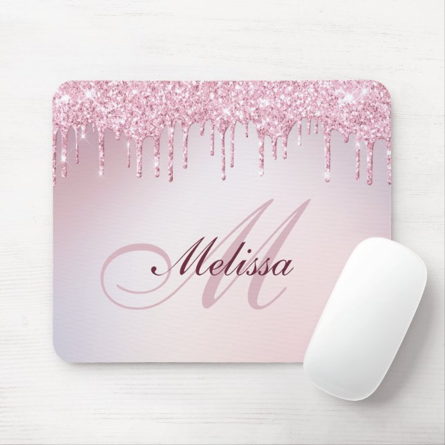 Mousepad macograma rosa dourado púrpura do rato (Com mouse)