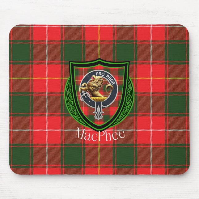 Mousepad MacPhee Scottish Clan Tartan & Crest (Frente)