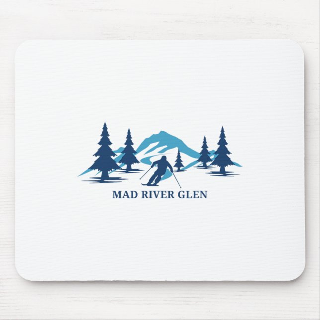 Mousepad Mad River Glen Vermont Skiing Snowboard Em (Frente)