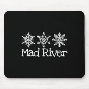 Mousepad Mad River Mountain Ohio Ski Skiier Skiing Snowflak