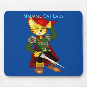 Mousepad Madame Cat Lady 2024 para o Presidente Thunder_Cov