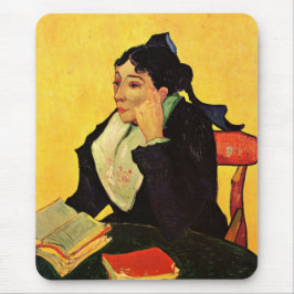 Mousepad Madame Ginoux com Livros por Vincent van Gogh