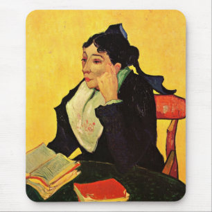 Mousepad Madame Ginoux com Livros por Vincent van Gogh