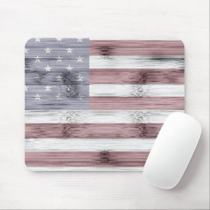 Mousepad Madeira azul branca russa Madeira azul EUA bandeir