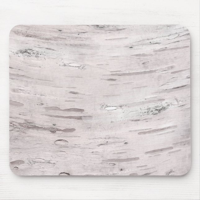 Mousepad Madeira de Árvore Bétula Branca Rústica Casa de Fa (Frente)
