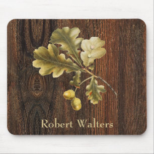 Mousepad Madeira De Barão, Folhas De Carvalho, Adição De