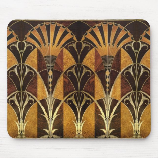 Mousepad Madeira do Burl do art deco (Frente)