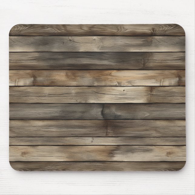 Mousepad Madeira Falsa Marrom (Frente)