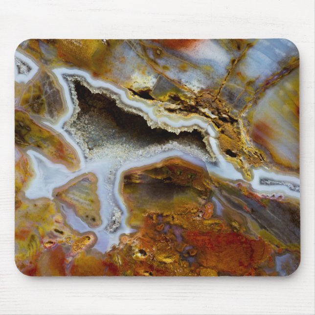 Mousepad Madeira Petrificada Com Cristais (Frente)