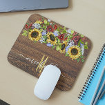Mousepad Madeira russa Cores de água do girassol personaliz<br><div class="desc">Este design foi criado através da arte digital. Pode ser personalizado na área fornecer ou personalizar escolhendo o clique para personalizar mais opções e alterando o nome, as iniciais ou as palavras. Você também pode alterar a cor e o estilo do texto ou excluir o texto de um design de...</div>