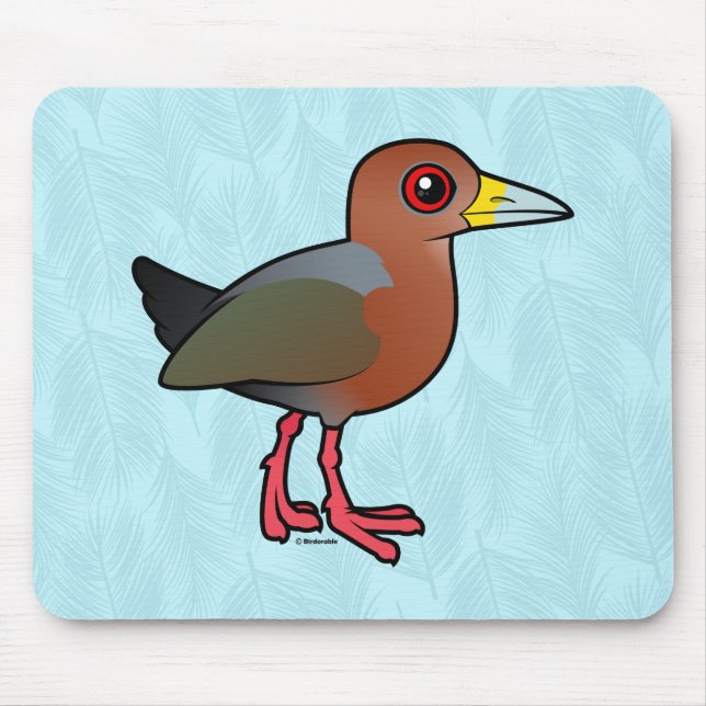 Mousepad Madeira-Trilho Rufous-necked de Birdorable (Frente)