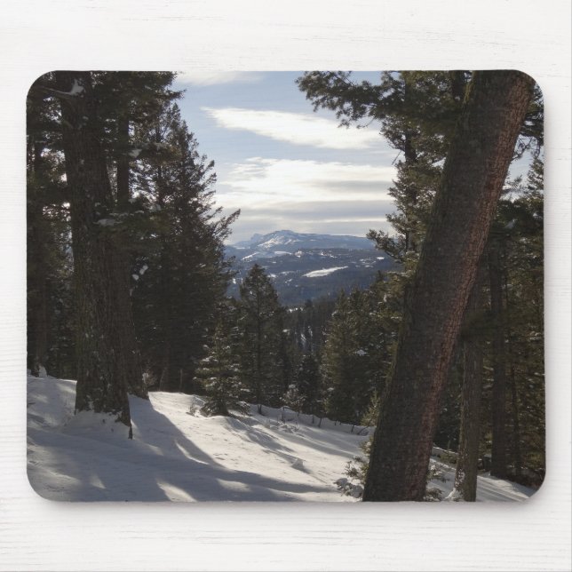 Mousepad Madison Mountain em inverno em Montana (Frente)