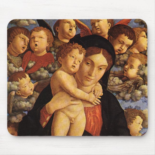 Mousepad Madona do Cherubim por Andrea Mantegna (Frente)