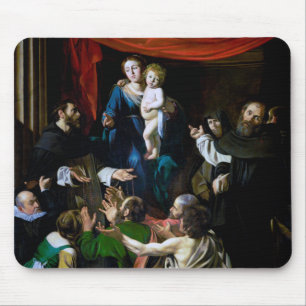 Mousepad Madona do Rosário, Caravaggio