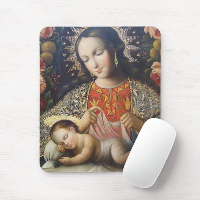 Mousepad Madona e Menino (Com mouse)