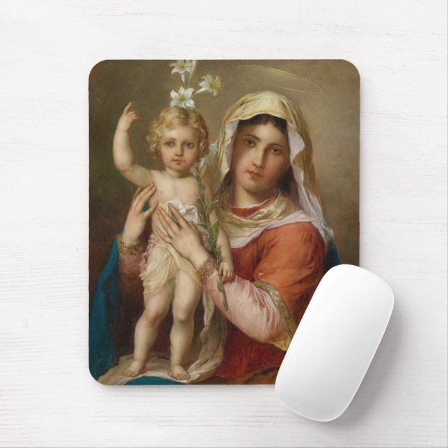 Mousepad Madona e Menino (Com mouse)