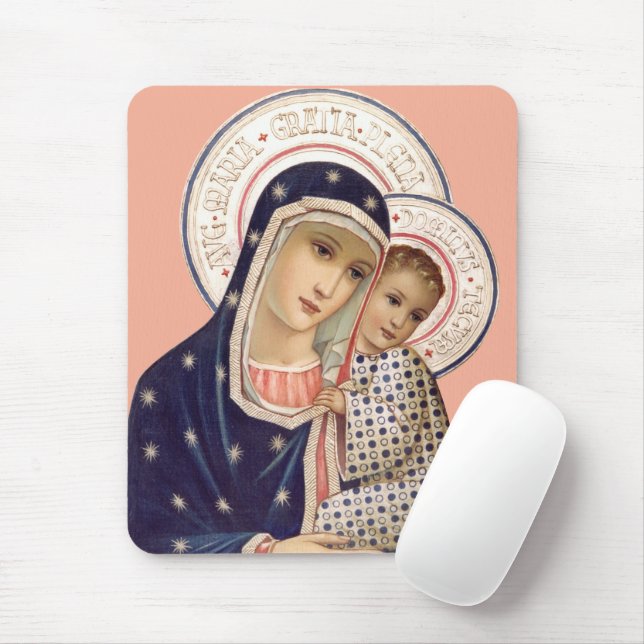 Mousepad Madona e Menino (Com mouse)