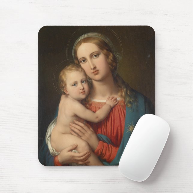 Mousepad Madona e Menino (Com mouse)