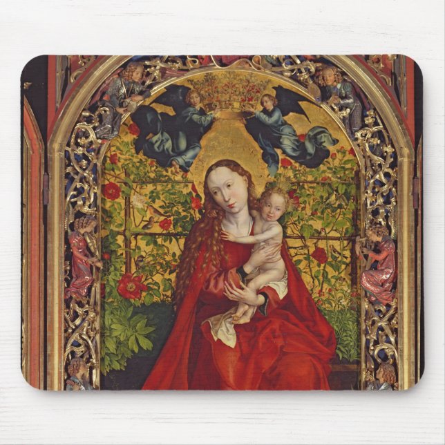 Mousepad Madonna do Bower do rosa, 1473 (Frente)