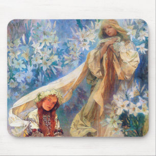 Mousepad Madonna do Lily, Mucha