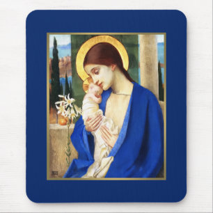 Mousepad Madonna e Child. Presente de Natal de Belas Artes 