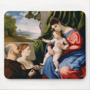 Mousepad Madonna e criança com o St John infantil