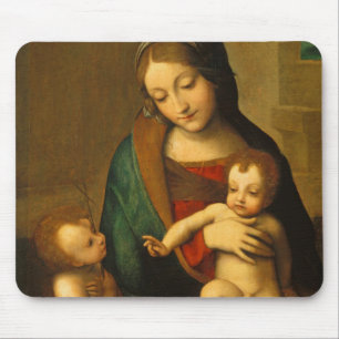 Mousepad Madonna e criança com santos