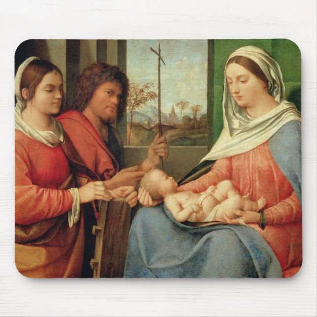 Mousepad Madonna e criança com santos 2 (Frente)
