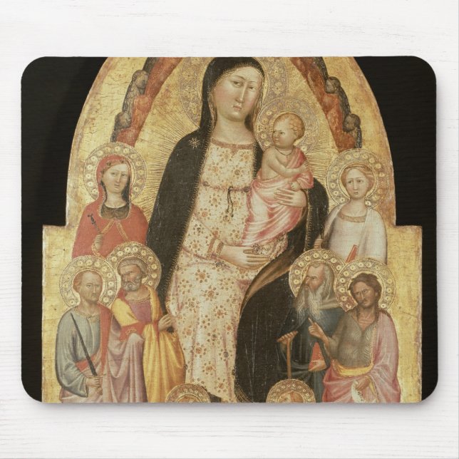 Mousepad Madonna e criança Enthroned (Frente)