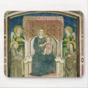 Mousepad Madonna Enthroned com o St Francis de Assisi