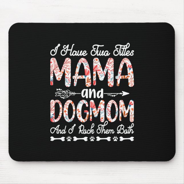Mousepad Madre Art | Mamãe E Cachorro Mãe Aniversário (Frente)