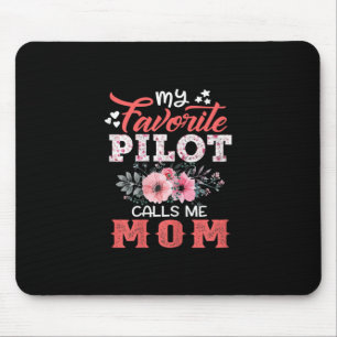 Mousepad Madre Art Meu Piloto Favorito Me Chama Mãe Xmas