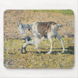 Mousepad Madre Goat com seu Jovem Criança (por Segantini)