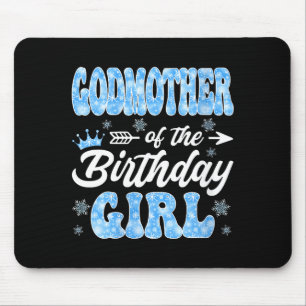Mousepad Madrinha das mulheres flocos de neve da aniversari