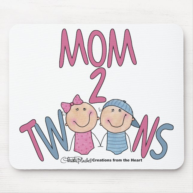 Mousepad Mãe 2 Twins Garota e Rapariga (Frente)