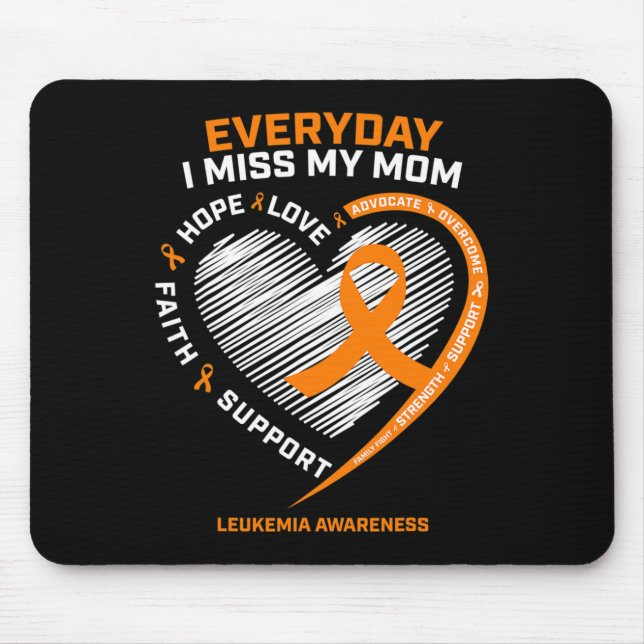 Mousepad Mãe Adorando Memória Da Consciência Da Leucemia Mã (Frente)