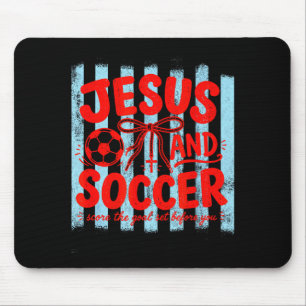 Mousepad Mãe amante de Jesus e futebol fé religiosa listras