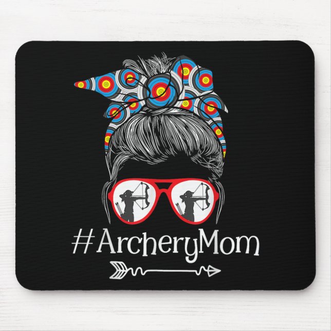 Mousepad Mãe - Arcos do Dia de as mães Bowhunter Archer Bow (Frente)