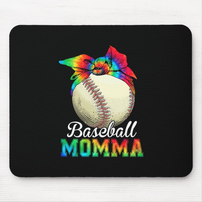 Mousepad Mãe Art Baseball Momma Birthday (Frente)