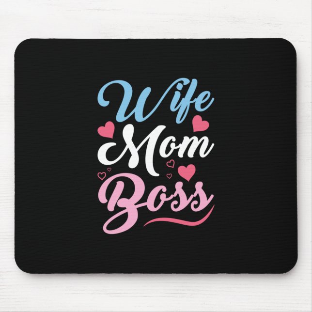 Mousepad Mãe Arte Esposa Mãe Chefe (Frente)