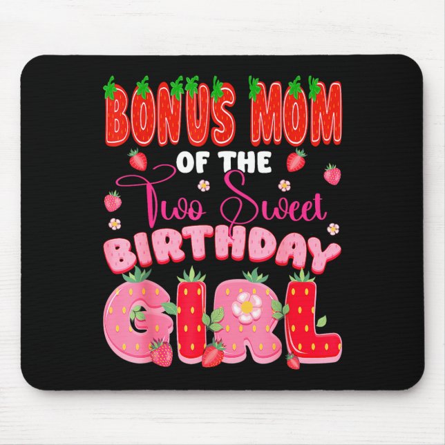 Mousepad Mãe bônus dos dois doces 2 anos de idade menina (Frente)