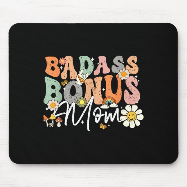 Mousepad Mãe bônus madrasta engraçada dia das mães  (Frente)