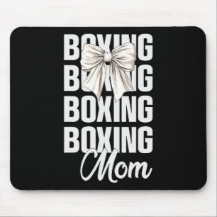 Mousepad Mãe Boxeadora Coquete Laço Amantes de Boxe Mães Fo