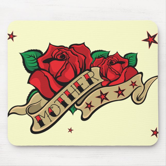 Mousepad Mãe cor-de-rosa do tatuagem (Frente)