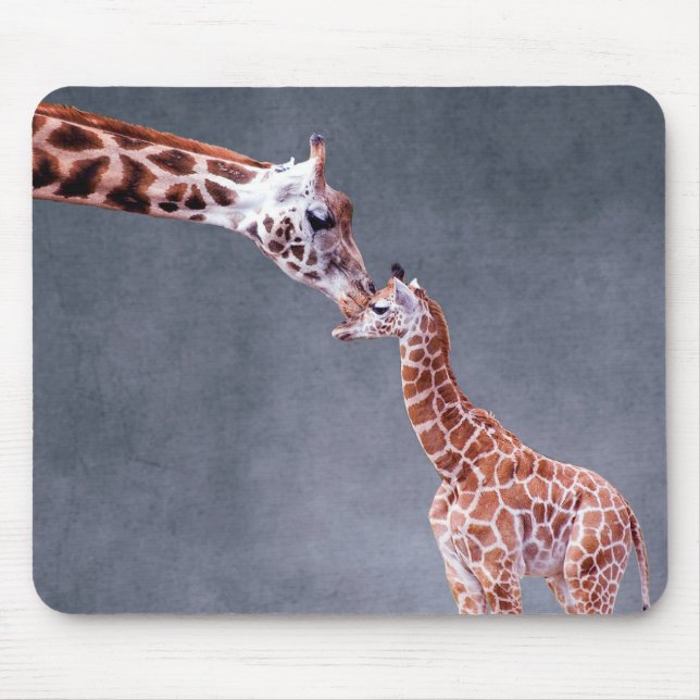 Mousepad Mãe das imagens | de Getty & girafa do bebê (Frente)