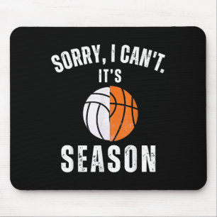 Mousepad Mãe de ambos desculpe não posso é basquete volei
