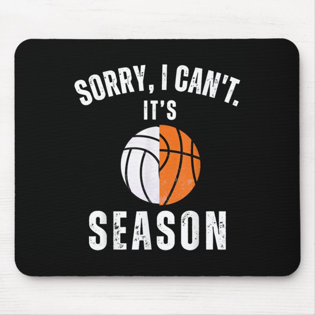 Mousepad Mãe de ambos desculpe não posso é basquete volei (Frente)