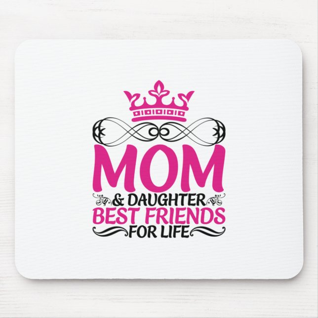 Mousepad Mãe De Arte De mamãe E Amigos De Filha (Frente)