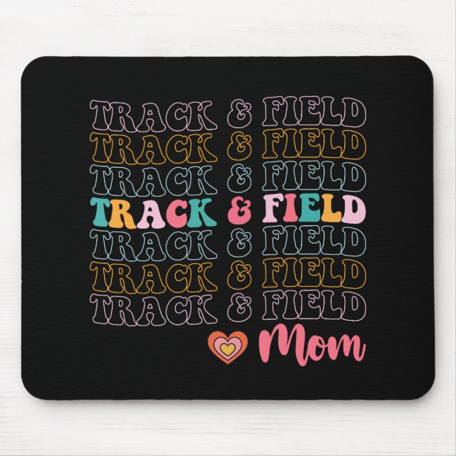 Mousepad Mãe de Atletismo Groovy Correndo no Dia das Mães (Frente)